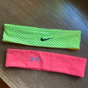 Nike dri-fit headband & Under Armor headband
